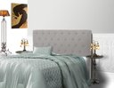 Ver imagem 3 de Cabeceira Embaixatriz Plus Casal 1400mm Veludo Adar Off White - Simbal