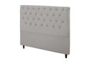 Ver imagem 1 de Cabeceira Embaixatriz Plus Casal 1400mm Veludo Adar Off White - Simbal