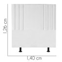 Ver imagem 3 de Cabeceira Estofada Grécia 140CM Casal Suede Branco - D A DECOR