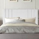 Ver imagem 1 de Cabeceira Estofada Grécia 140CM Casal Suede Branco - D A DECOR