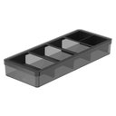 Ver imagem 1 de Organizador Divisor de Talheres Clear Compartimento Facas Garfos Colheres ou Preto