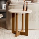Ver imagem 2 de Conjunto Mesa Centro e Mesa Lateral Jb Bechara Perola Nature