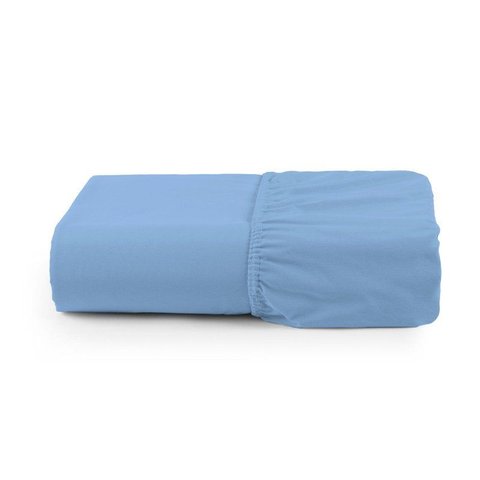 Lençol Solteiro Avulso 100% Algodão Liso:azul
