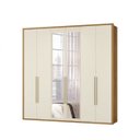 Ver imagem 3 de Guarda-Roupa Casal 6 Portas com Espelho 4 Gavetas 2 Sapateiras Deslizantes Chamonix Albatroz Móveis
