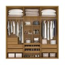 Ver imagem 2 de Guarda-Roupa Casal 6 Portas com Espelho 4 Gavetas 2 Sapateiras Deslizantes Chamonix Albatroz Móveis