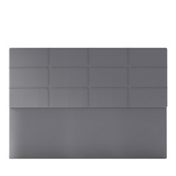 Cabeceira Estofada Casal 140 Cm Marte Corino Cinza Skybox - 2