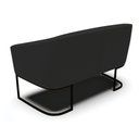 Ver imagem 4 de Sofá Namoradeira e 2 Poltronas Base Industrial Preto Stella Veludo D03 - D'Rossi Cor Preto