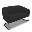 Ver imagem 6 de Sofá Namoradeira e 2 Poltronas Base Industrial Preto Stella Veludo D03 - D'Rossi Cor Preto