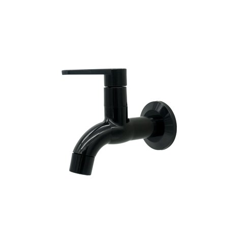 Torneira Pia Tanque Maquina Jardim Parede Fixa 1 Saída Abs Preto