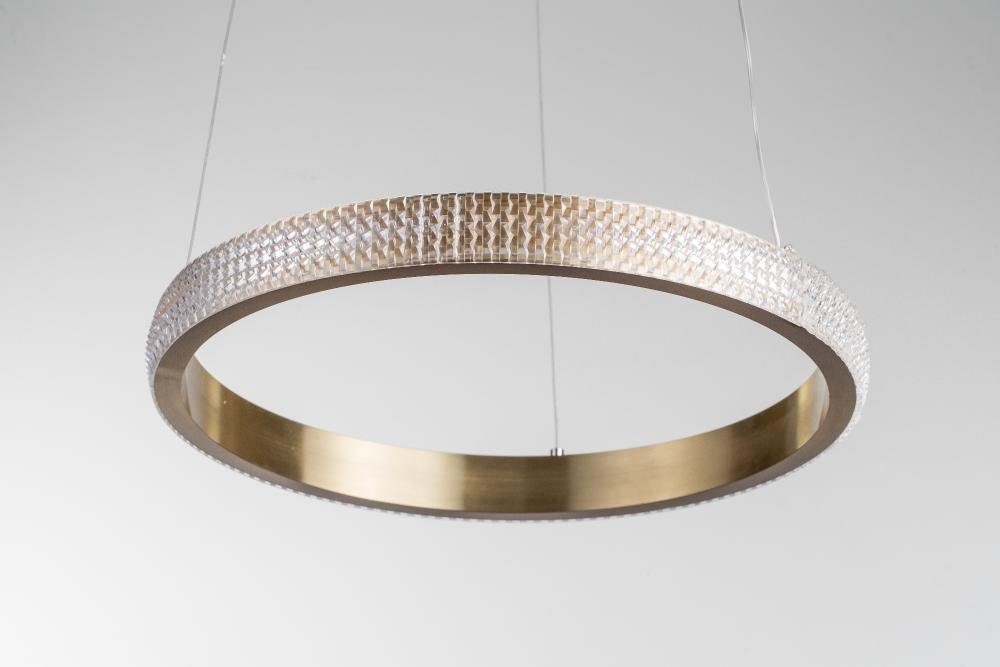 Lustre Pendente Led Prizi Dourado Ring - 40cm - 1