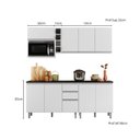 Ver imagem 2 de Cozinha Modulada Compacta com Garrafeiro 7 Peças 200cm Evidence Poliman Móveis
