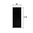 Ver imagem 3 de Porta Lambri C/Fechadura Aluminio Preto 2.10 x 0.90 Lado Esquerdo - Hale