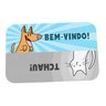Tapete Divertido de Porta Bem Vindo Cão Tchau Gato Capacho - 1