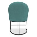 Ver imagem 6 de Kit 08 Cadeiras Poltrona de Jantar Bela Suede Azul Turquesa Base Metálica Industrial Preto -