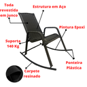 Ver imagem 3 de Cadeira Balanço para Varanda - Fibra Sintética