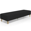 Ver imagem 1 de Puff Decorativo Sala de Estar Bali W01 Pés Palito 170x60cm Suede Preto - Lyam Decor