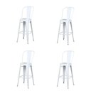 Ver imagem 1 de Kit 4 Banquetas Altas Iron Tolix Titan Rivatti Encosto Alto Branca
