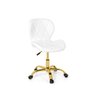 Cadeira Office Eiffel Slim Base Giratória Branca - Dourada - 1
