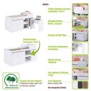 Ver imagem 5 de Cama Solteiro Multifuncional Jamaica 2 Portas 1 Gaveta Mel - Art In Móveis