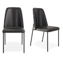 Ver imagem 1 de Kit 2 Cadeiras Estofadas Lucy Aço Carbono Couro Pu