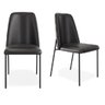 Kit 2 Cadeiras Estofadas Lucy Aço Carbono Couro Pu - 1