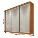 Ver imagem 2 de Guarda Roupa Casal Medelim 3 Portas 4 Gavetas Cinamomo Fendi - Novo Horizonte