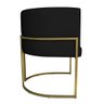 Kit 2 Poltronas Decorativa Luana Base Gold Pu Preto - Montanaris Decor Md Montanaris Decor - 4