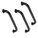 Ver imagem 1 de Barra de Apoio Inox Alça 40cm Preto Kit 3 Unidades Segurança Deficiente Idoso Corrimao Box Parede