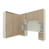 Guarda-roupa Casal Modulado Seletto 8 Portas 9 Gavetas Me29 Areia/jequitibá - Henn - 2
