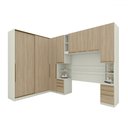 Ver imagem 2 de Guarda-roupa Casal Modulado Seletto 8 Portas 9 Gavetas Me29 Areia/jequitibá - Henn