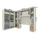 Ver imagem 4 de Guarda-roupa Casal Modulado Seletto 8 Portas 9 Gavetas Me29 Areia/jequitibá - Henn