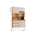 Ver imagem 3 de Kit Cozinha Compacta 3 Portas 3 Gavetas Smart Incorplac - Cedro/champanhe