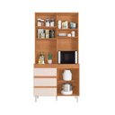 Ver imagem 2 de Kit Cozinha Compacta 3 Portas 3 Gavetas Smart Incorplac - Cedro/champanhe