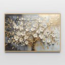 Ver imagem 1 de Quadro Decorativo Árvore da Vida Flores Brancas Dourado Sala Quarto Casa Escritório