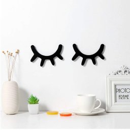 02 Apliques de Parede Unicórnio para Decoração Mdf 6mm Preto 20cm - 3