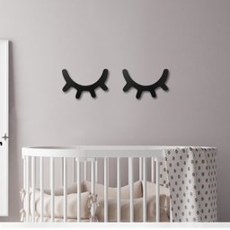 02 Apliques de Parede Unicórnio para Decoração Mdf 6mm Preto 20cm - 6