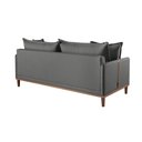 Ver imagem 2 de Sofá 2 Lugares Fixo Living Madri Veludo Cinza 1,80m
