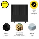 Ver imagem 3 de Cabeceira de Cama Solteiro Box 100 Cm Paolla Suede Preto