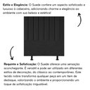 Ver imagem 2 de Cabeceira de Cama Solteiro Box 100 Cm Paolla Suede Preto