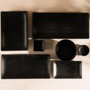 Ver imagem 4 de Ramekin Melamina Preto 40ml Molheira Lyor Porta Shoyu Quadrado Tóquio Potinho Pequeno