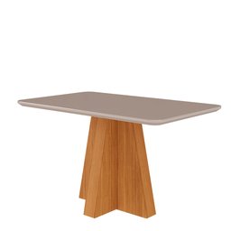 Conjunto Sala de Jantar Mesa Maite 130x80 cm e 4 Cadeiras Juliana Cimol Nature/Off White/Madeira/Nud - 2