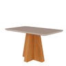 Conjunto Sala de Jantar Mesa Maite 130x80 cm e 4 Cadeiras Juliana Cimol Nature/Off White/Madeira/Nud - 2
