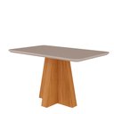 Ver imagem 2 de Conjunto Sala de Jantar Mesa Maite 130x80 cm e 4 Cadeiras Juliana Cimol Nature/Off White/Madeira/Nud