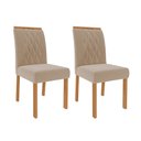 Ver imagem 3 de Conjunto Sala de Jantar Mesa Maite 130x80 cm e 4 Cadeiras Juliana Cimol Nature/Off White/Madeira/Nud
