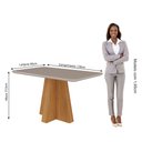 Ver imagem 6 de Conjunto Sala de Jantar Mesa Maite 130x80 cm e 4 Cadeiras Juliana Cimol Nature/Off White/Madeira/Nud