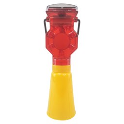 Sinalizador Solar Viário para Cone Automático Sinalização Chuva Obra Luz Solar Led Energia Solar Est - 8