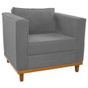 Ver imagem 6 de Kit Sofá 2 Lugares e Poltrona Europa Suede Cinza ADJ Decor