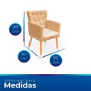 Ver imagem 7 de Kit Poltrona Capitonê Clássica Confortável para Sala e Quarto Ana Suede