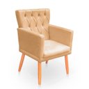 Ver imagem 4 de Kit Poltrona Capitonê Clássica Confortável para Sala e Quarto Ana Suede