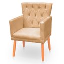 Ver imagem 5 de Kit Poltrona Capitonê Clássica Confortável para Sala e Quarto Ana Suede